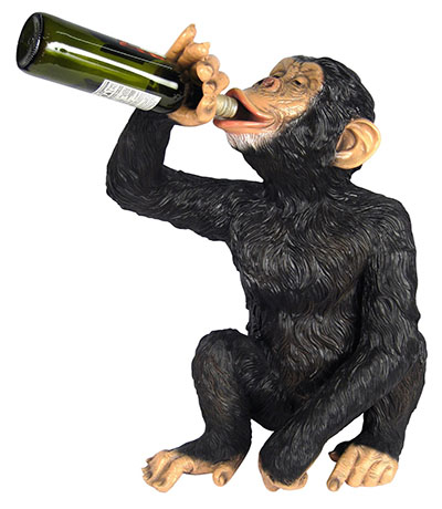 Resin Boozy Chimp Bottle Holder